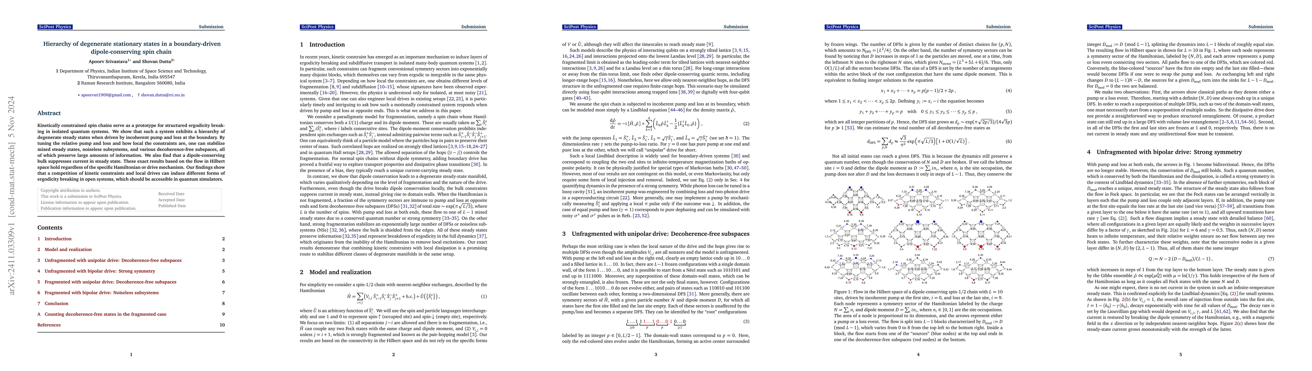 Thumbnail for Hierarchy of degenerate stationary states in a boundary-driven
  dipole-conserving spin chain