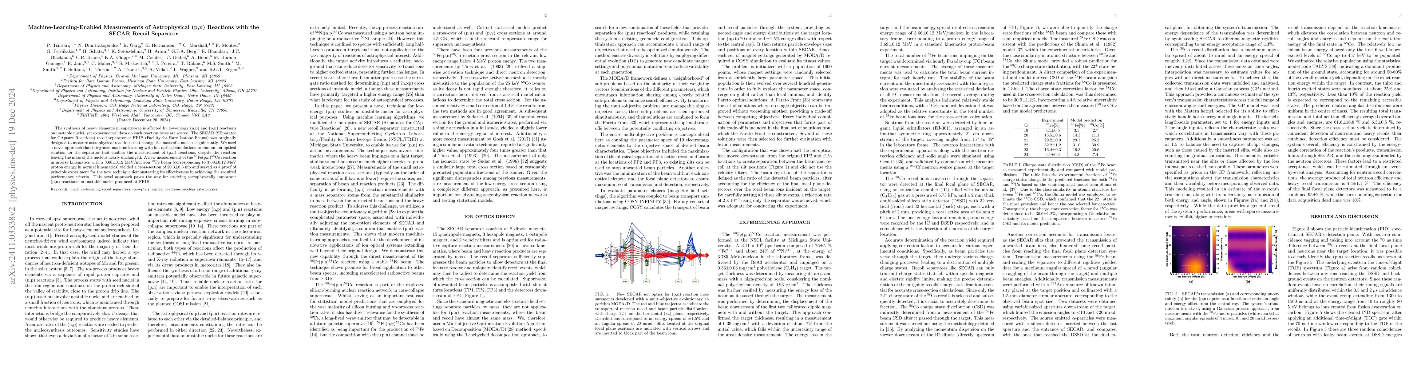 Thumbnail for Machine-Learning-Enabled Measurements of Astrophysical (p,n) Reactions
  with the SECAR Recoil Separator