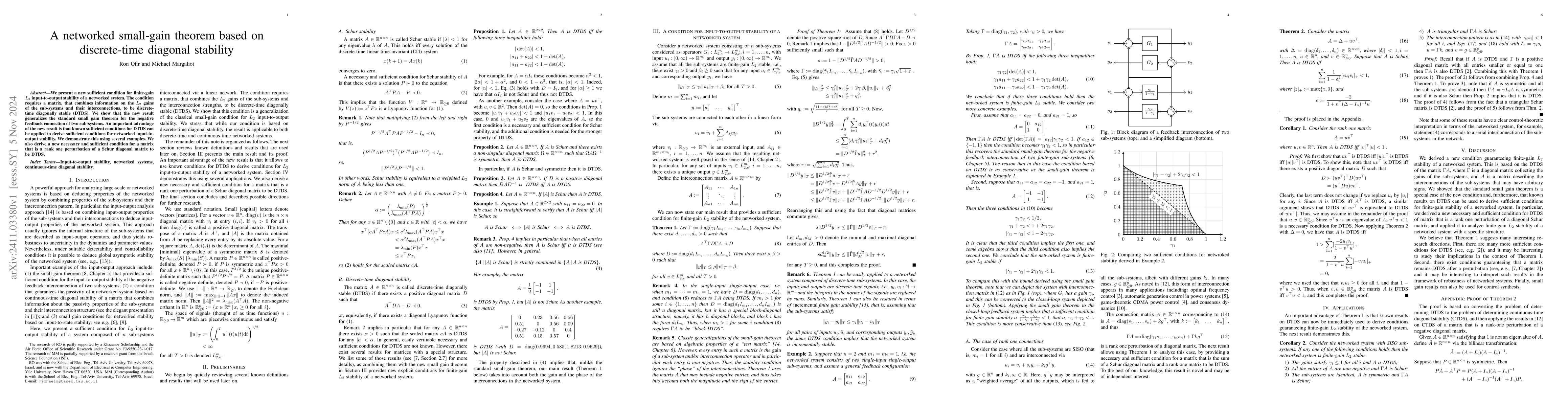 Thumbnail for A networked small-gain theorem based on discrete-time diagonal stability