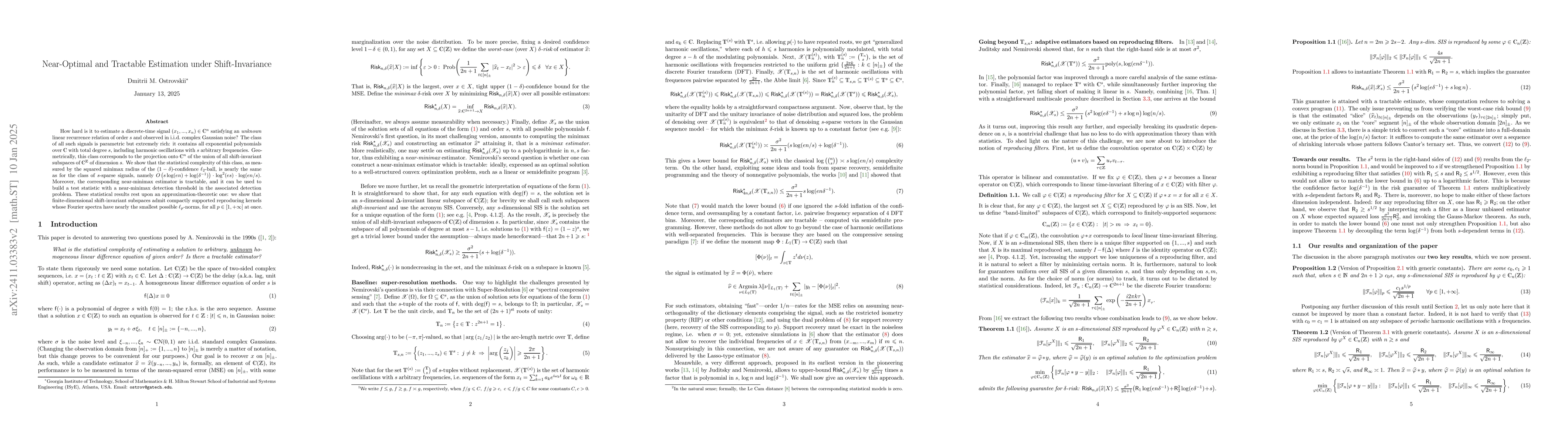Thumbnail for Near-Optimal and Tractable Estimation under Shift-Invariance