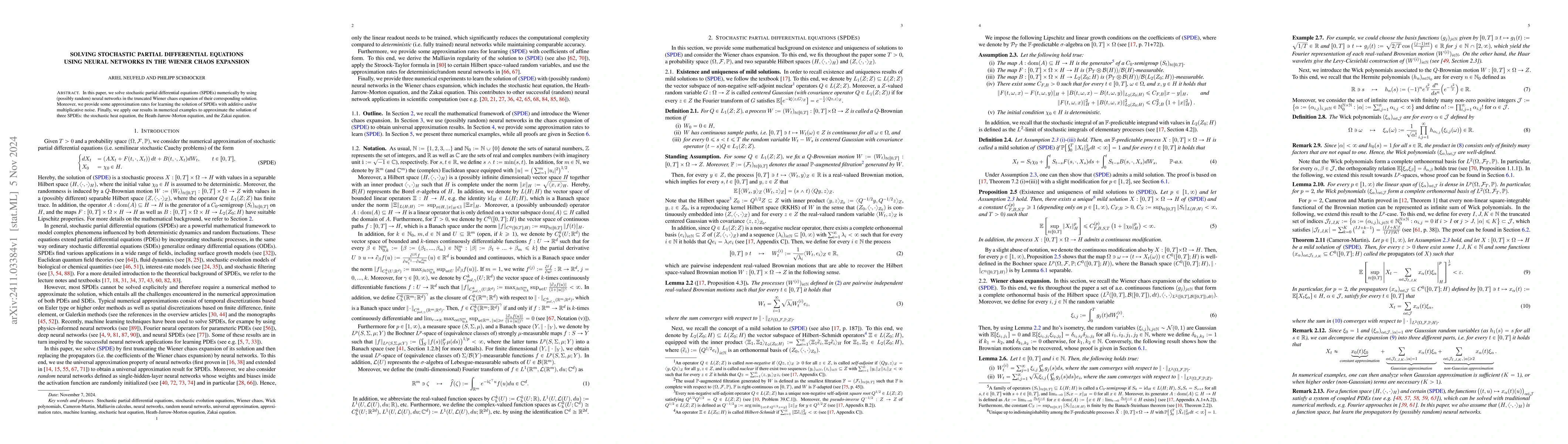 Thumbnail for Solving stochastic partial differential equations using neural networks
  in the Wiener chaos expansion