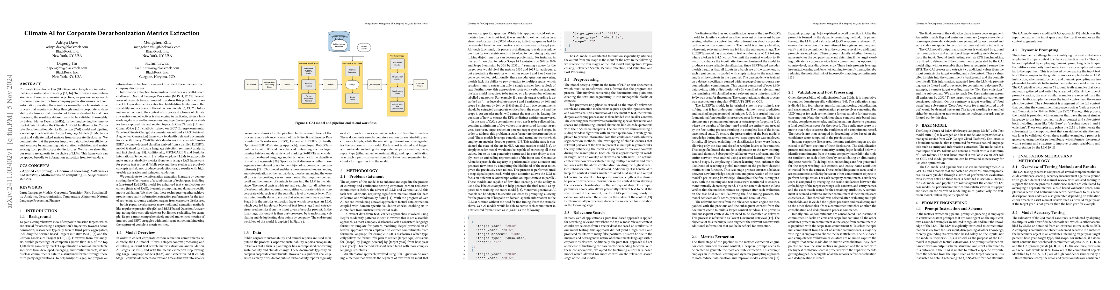 Thumbnail for Climate AI for Corporate Decarbonization Metrics Extraction