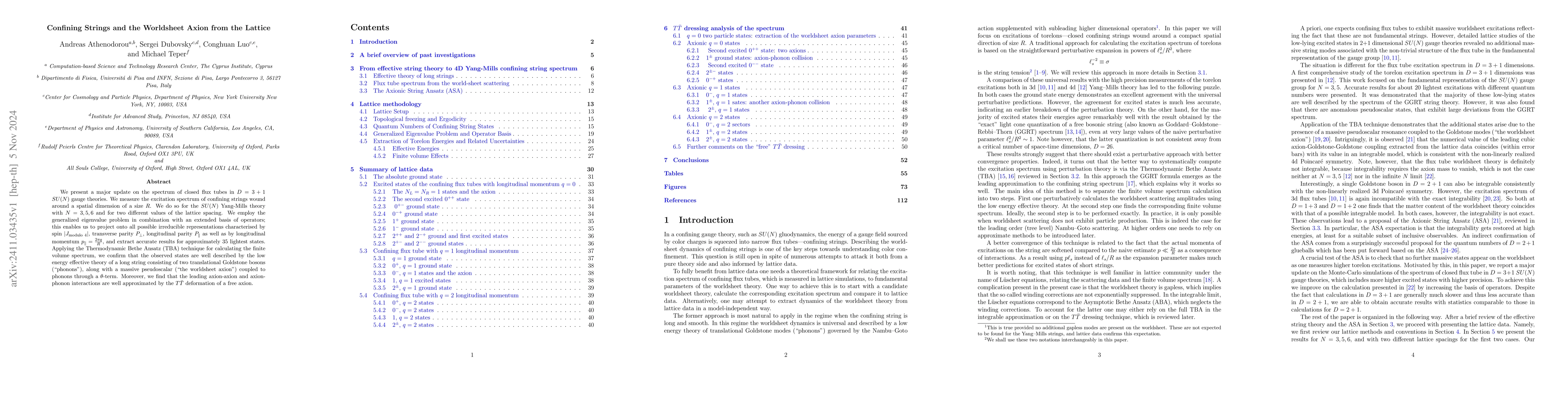 Thumbnail for Confining Strings and the Worldsheet Axion from the Lattice