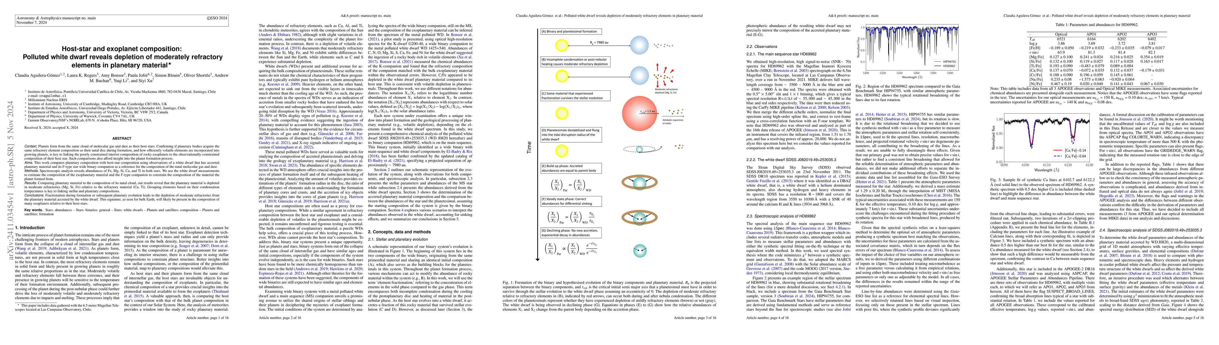 Thumbnail for Host-star and exoplanet composition: Polluted white dwarf reveals
  depletion of moderately refractory elements in planetary material