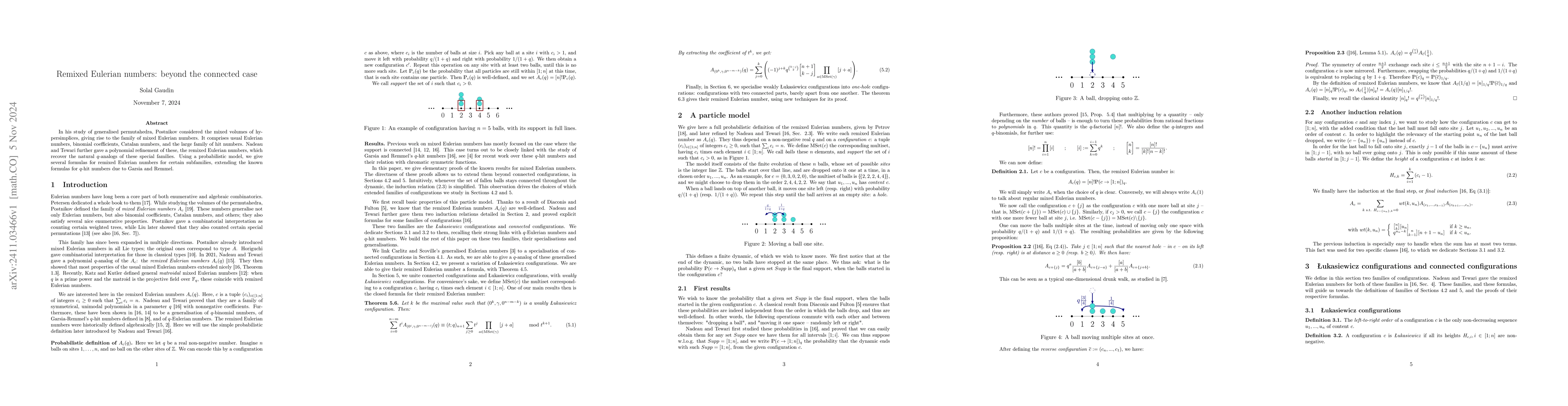 Thumbnail for Remixed Eulerian numbers: beyond the connected case