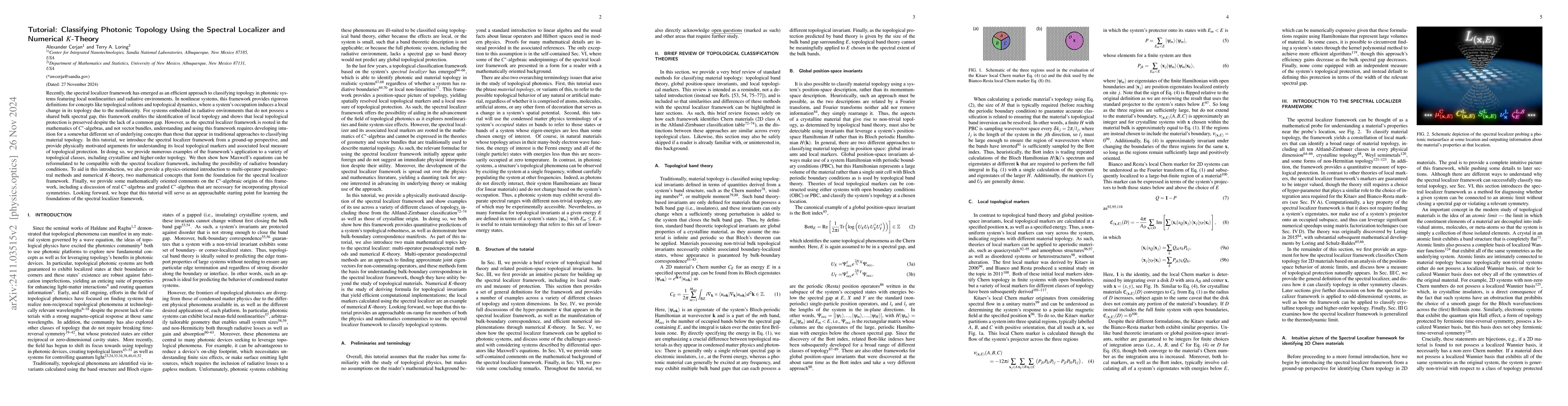 Thumbnail for Tutorial: Classifying Photonic Topology Using the Spectral Localizer and
  Numerical $K$-Theory