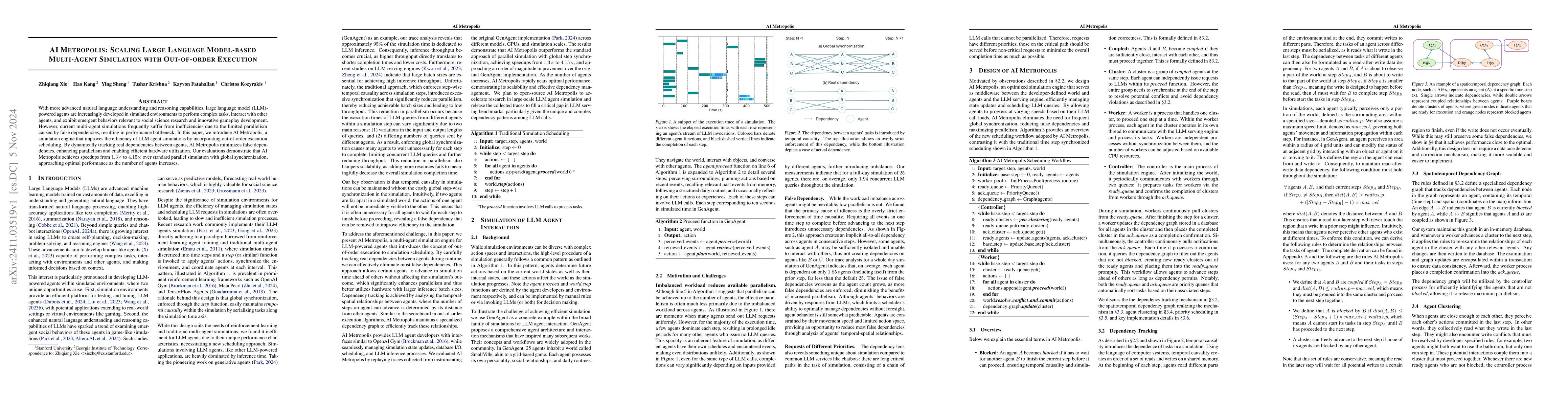 Thumbnail for AI Metropolis: Scaling Large Language Model-based Multi-Agent Simulation
  with Out-of-order Execution
