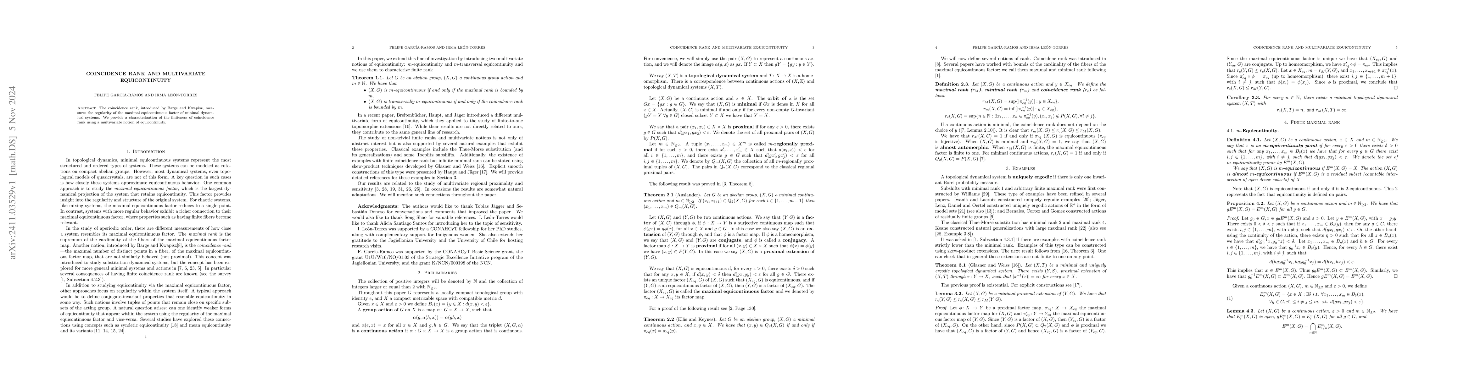 Thumbnail for Coincidence rank and multivariate equicontinuity