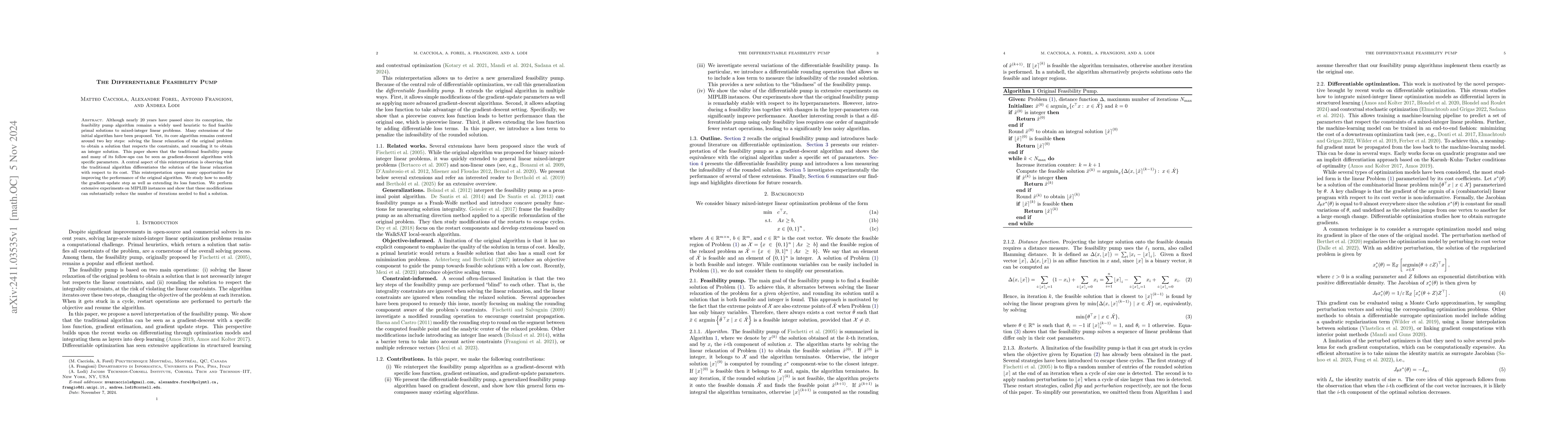 Thumbnail for The Differentiable Feasibility Pump
