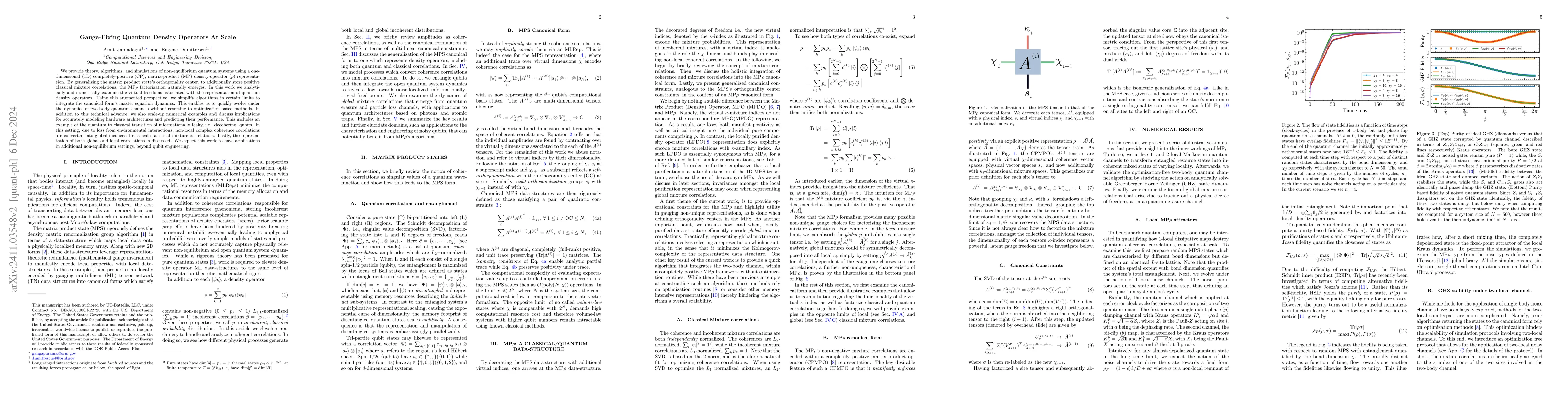 Thumbnail for Gauge-Fixing Quantum Density Operators At Scale