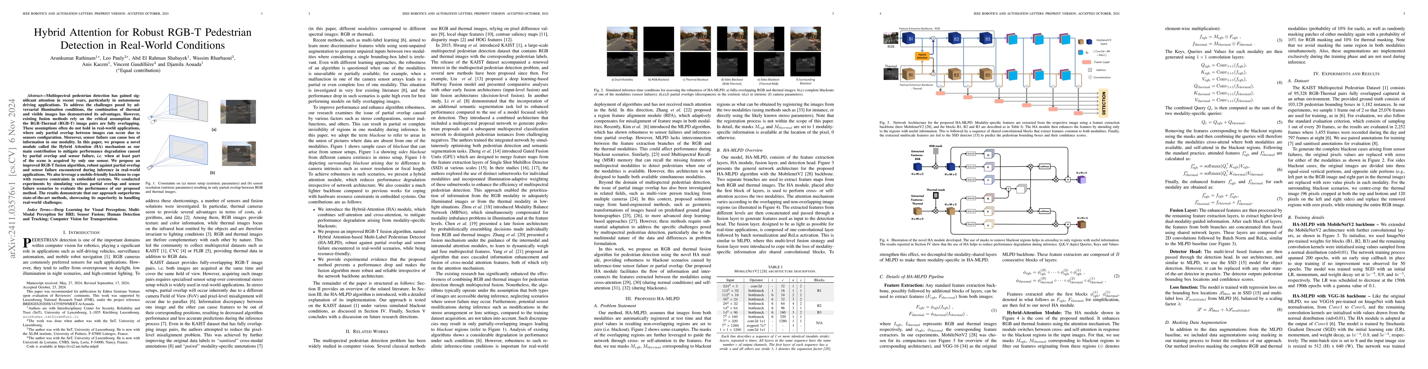 Thumbnail for Hybrid Attention for Robust RGB-T Pedestrian Detection in Real-World
  Conditions