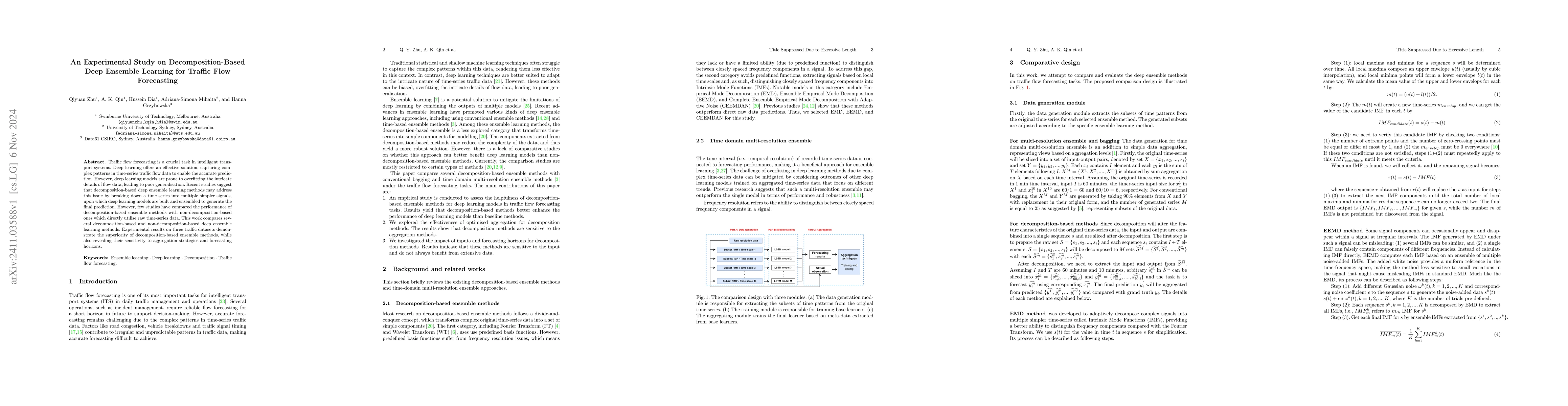 Thumbnail for An Experimental Study on Decomposition-Based Deep Ensemble Learning for
  Traffic Flow Forecasting