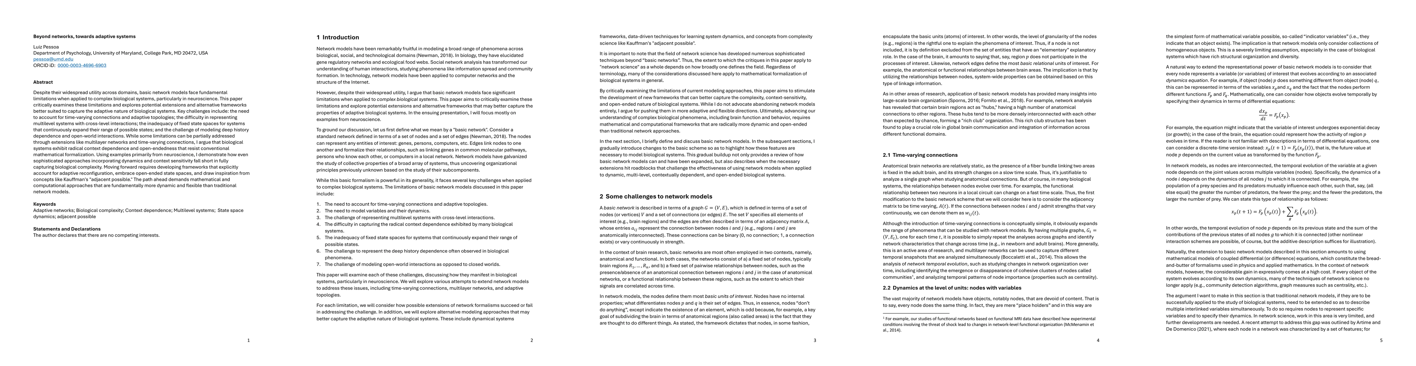 Thumbnail for Beyond networks, towards adaptive systems
