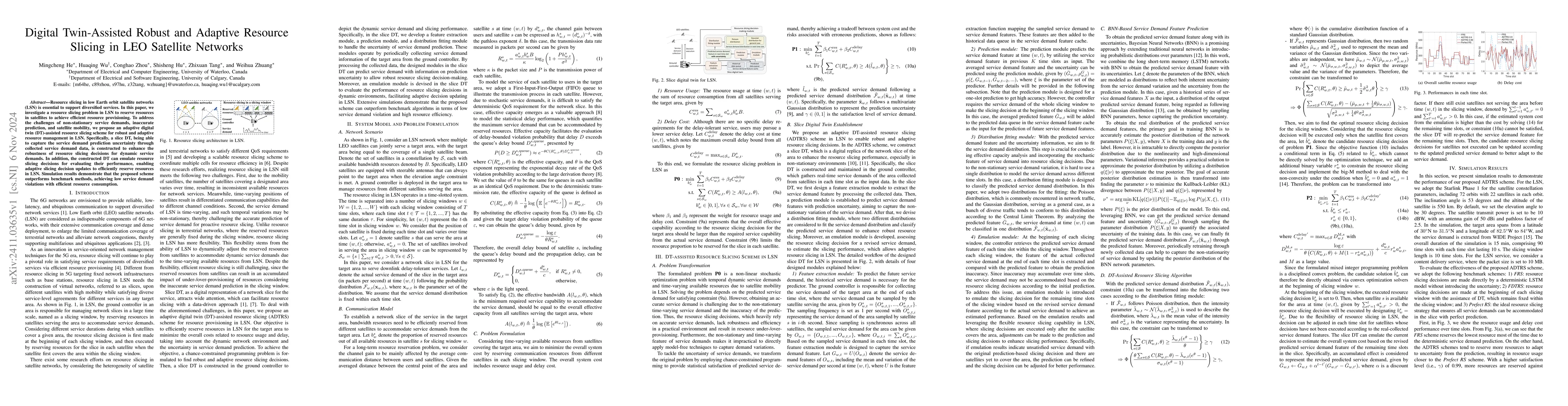 Thumbnail for Digital Twin-Assisted Robust and Adaptive Resource Slicing in LEO
  Satellite Networks