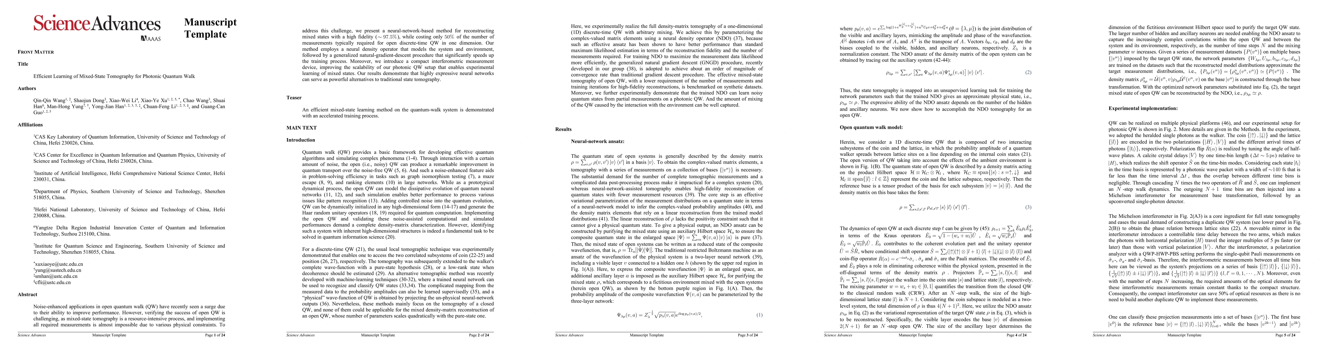 Thumbnail for Efficient learning of mixed-state tomography for photonic quantum walk
