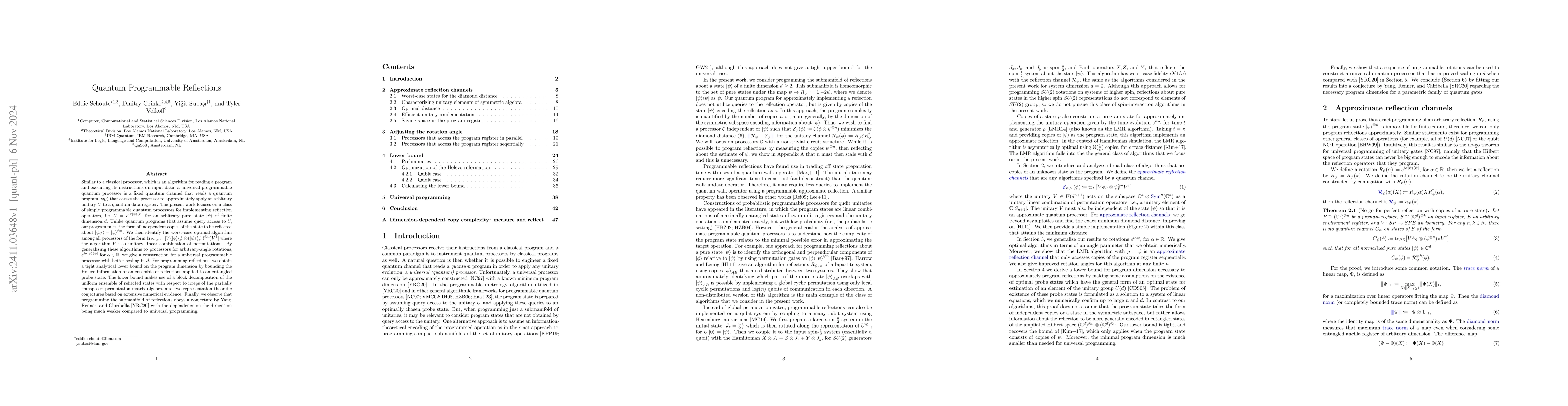 Thumbnail for Quantum Programmable Reflections
