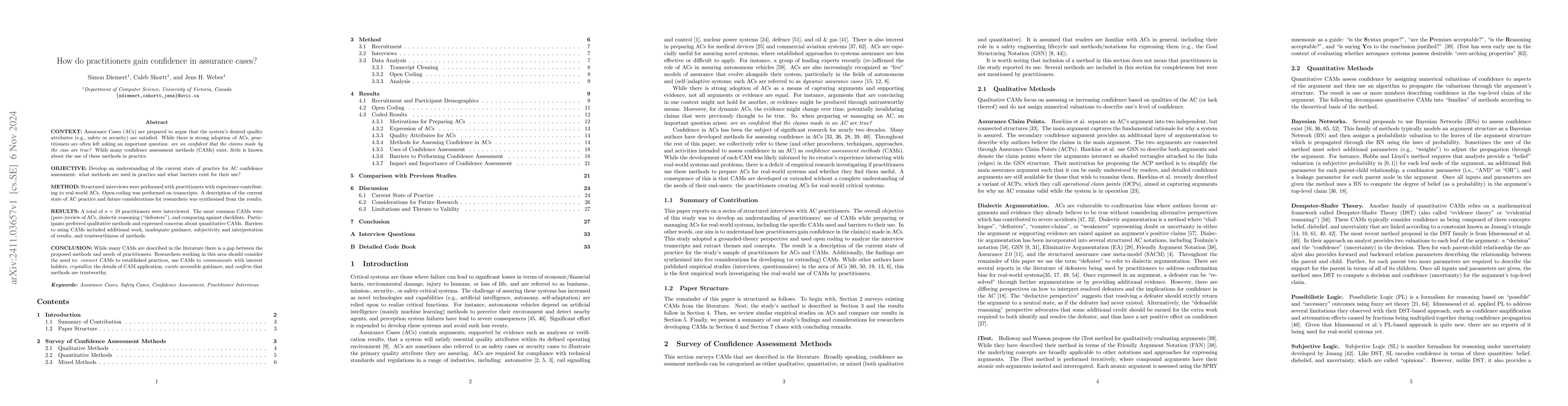 Thumbnail for How do practitioners gain confidence in assurance cases?