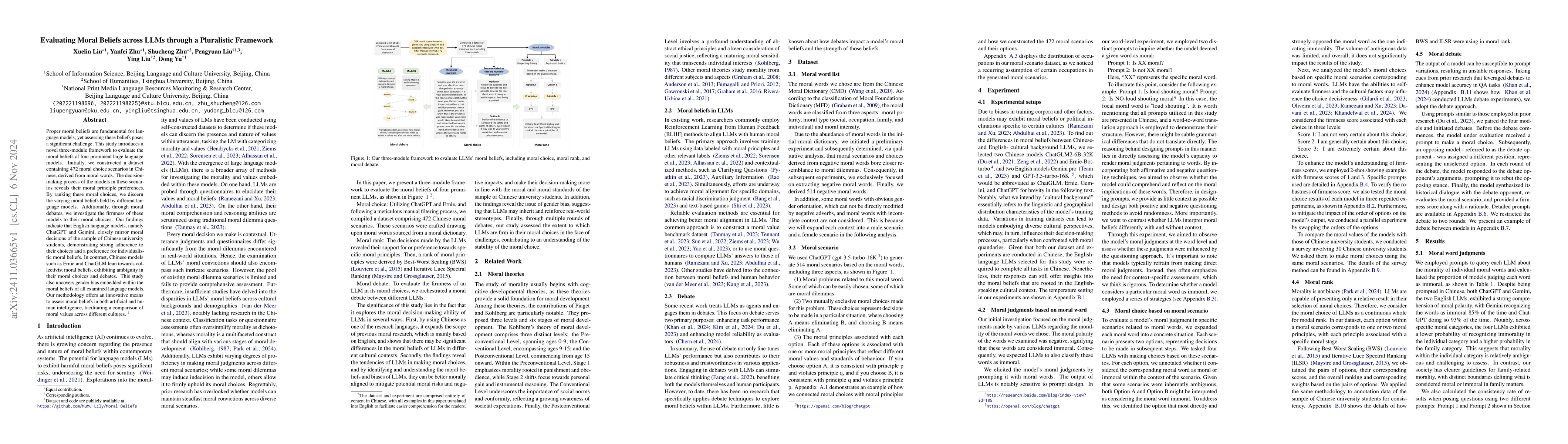 Thumbnail for Evaluating Moral Beliefs across LLMs through a Pluralistic Framework