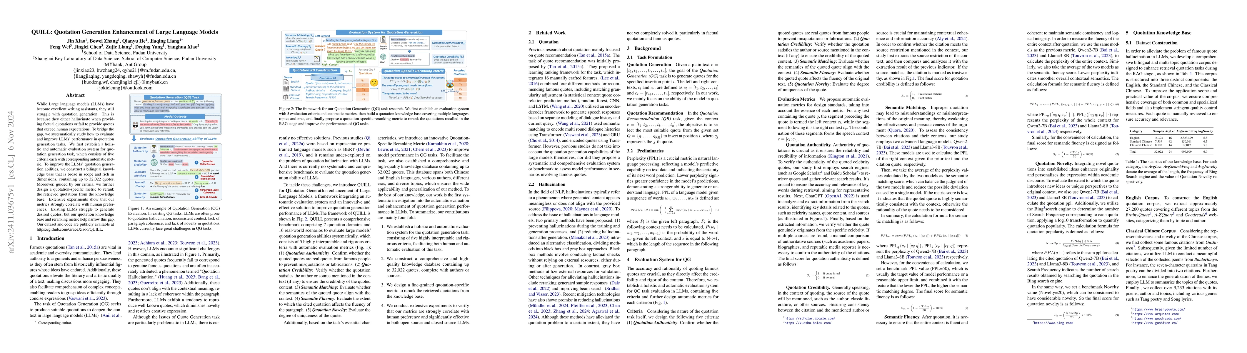 Thumbnail for QUILL: Quotation Generation Enhancement of Large Language Models