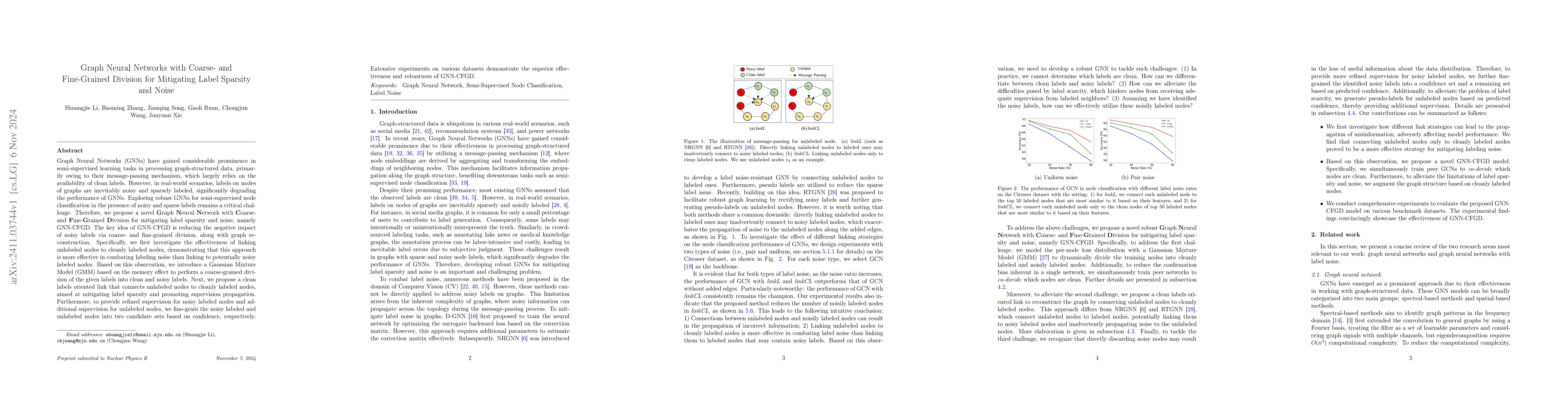 Thumbnail for Graph Neural Networks with Coarse- and Fine-Grained Division for
  Mitigating Label Sparsity and Noise
