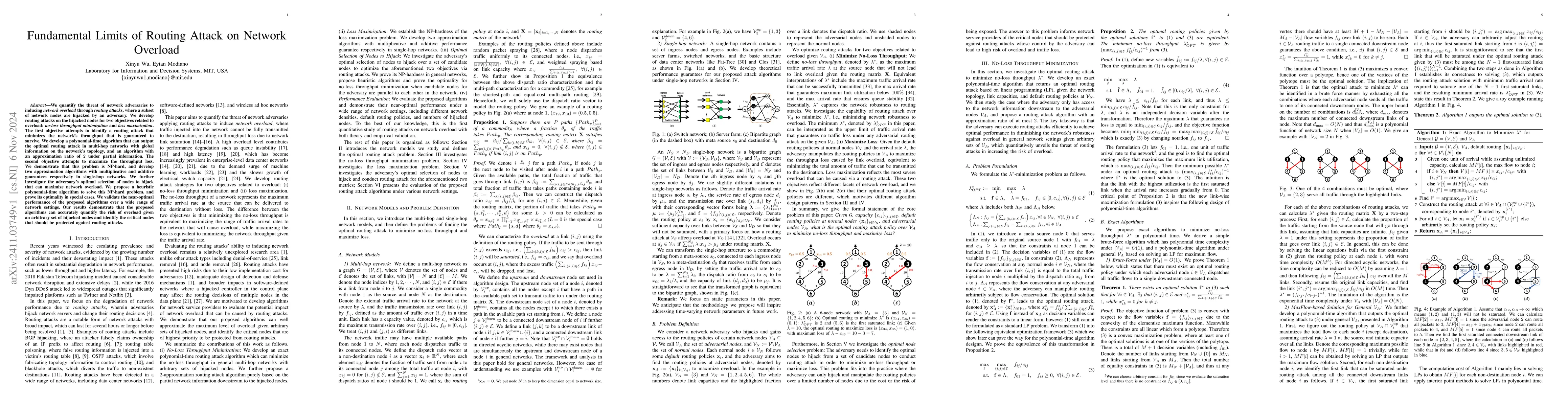 Thumbnail for Fundamental Limits of Routing Attack on Network Overload