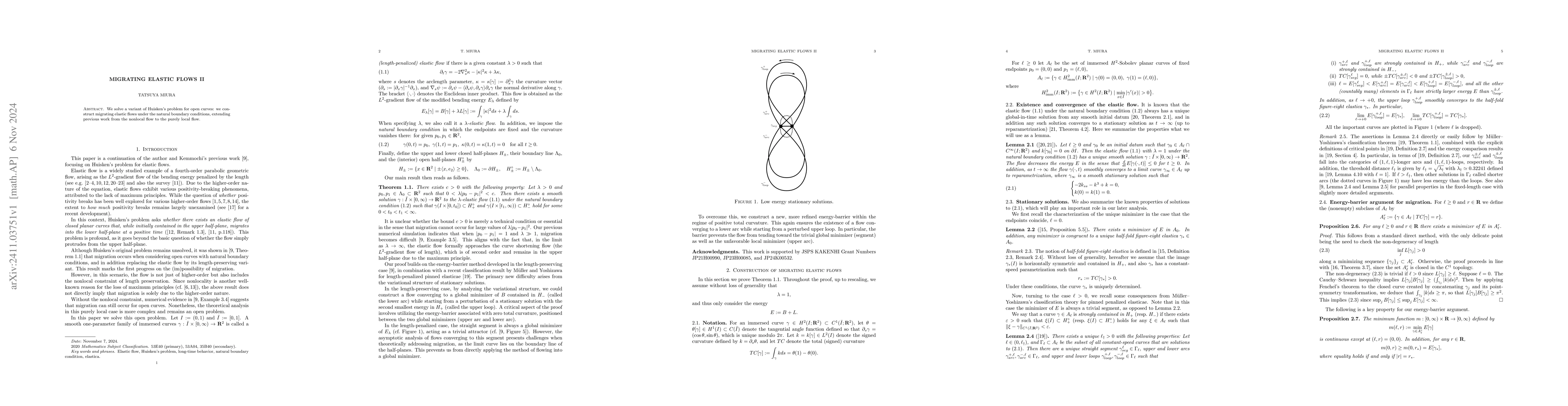 Thumbnail for Migrating elastic flows II