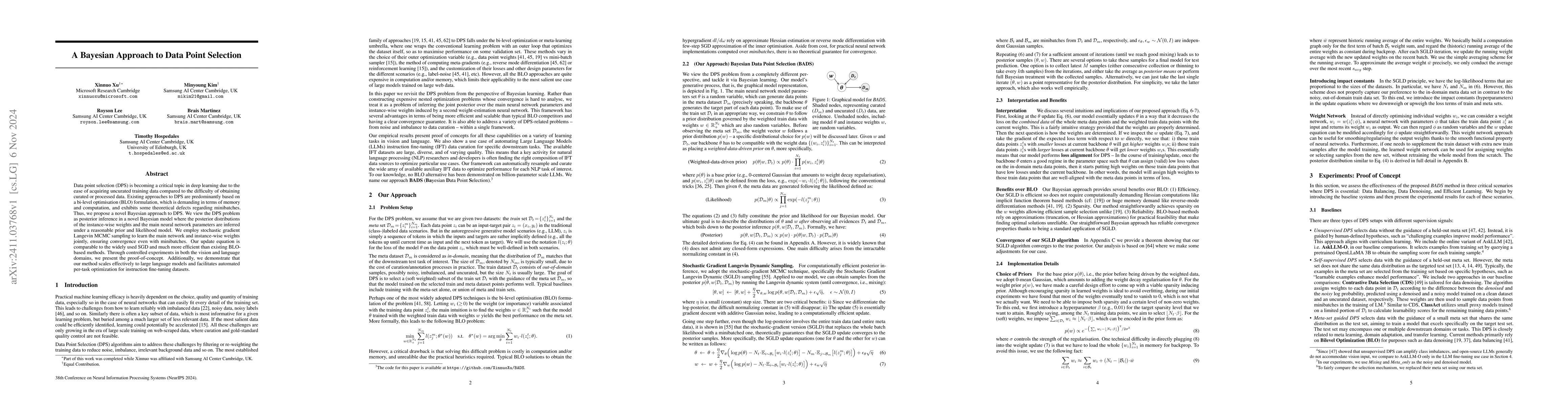 Thumbnail for A Bayesian Approach to Data Point Selection