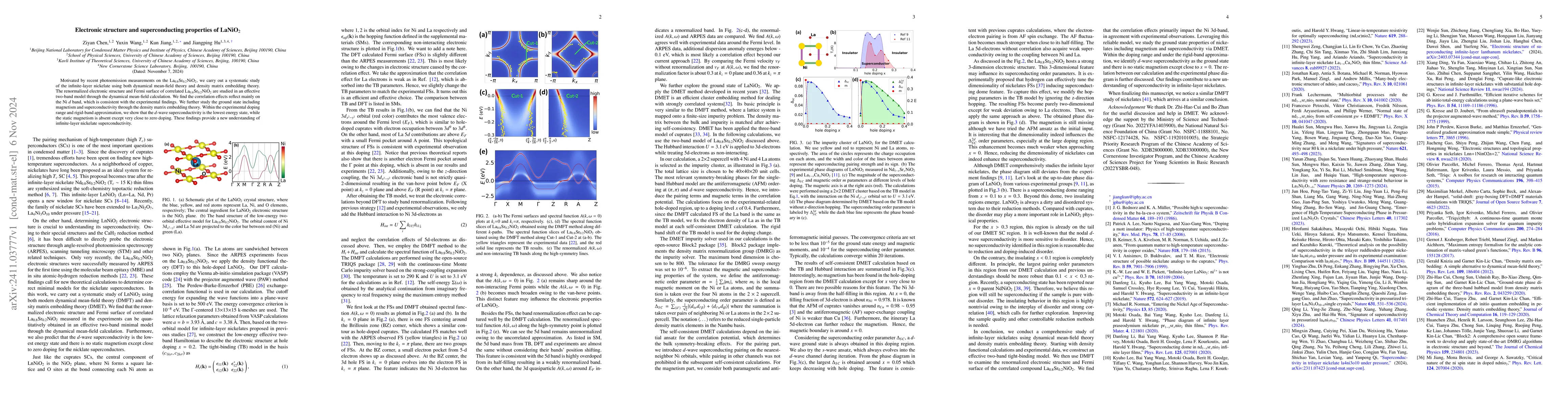 Thumbnail for Electronic structure and superconducting properties of LaNiO$_2$