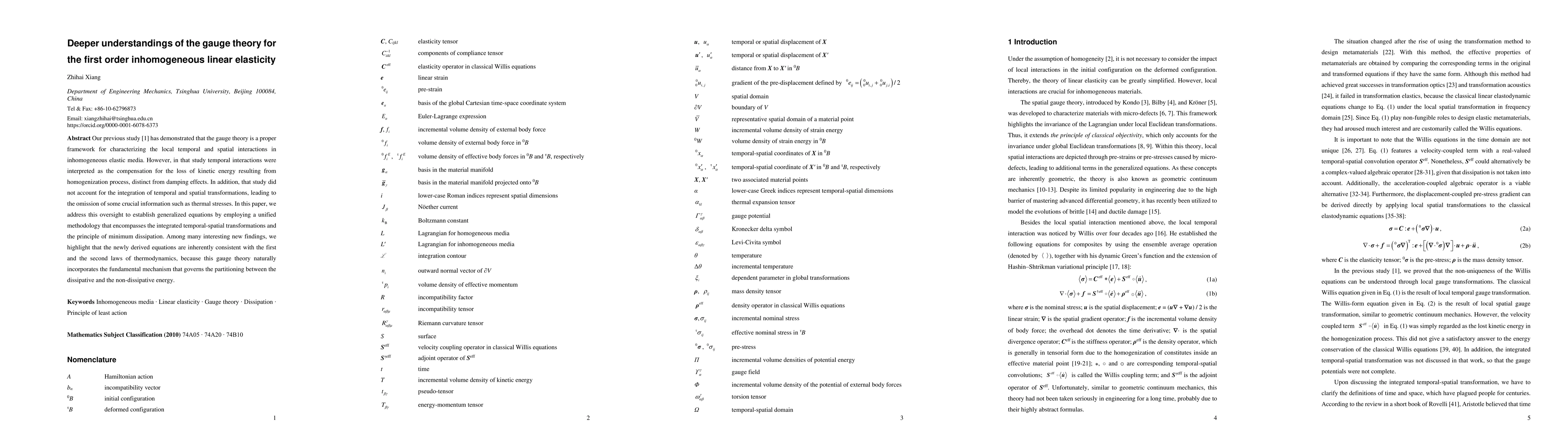 Thumbnail for Deeper understandings of the gauge theory for the first order
  inhomogeneous linear elasticity