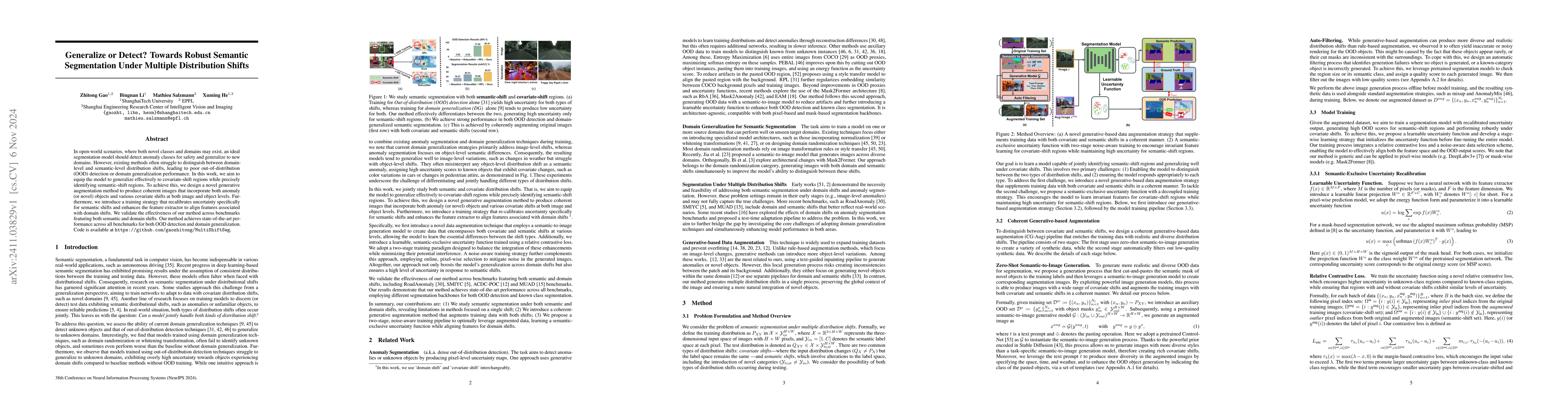 Thumbnail for Generalize or Detect? Towards Robust Semantic Segmentation Under
  Multiple Distribution Shifts