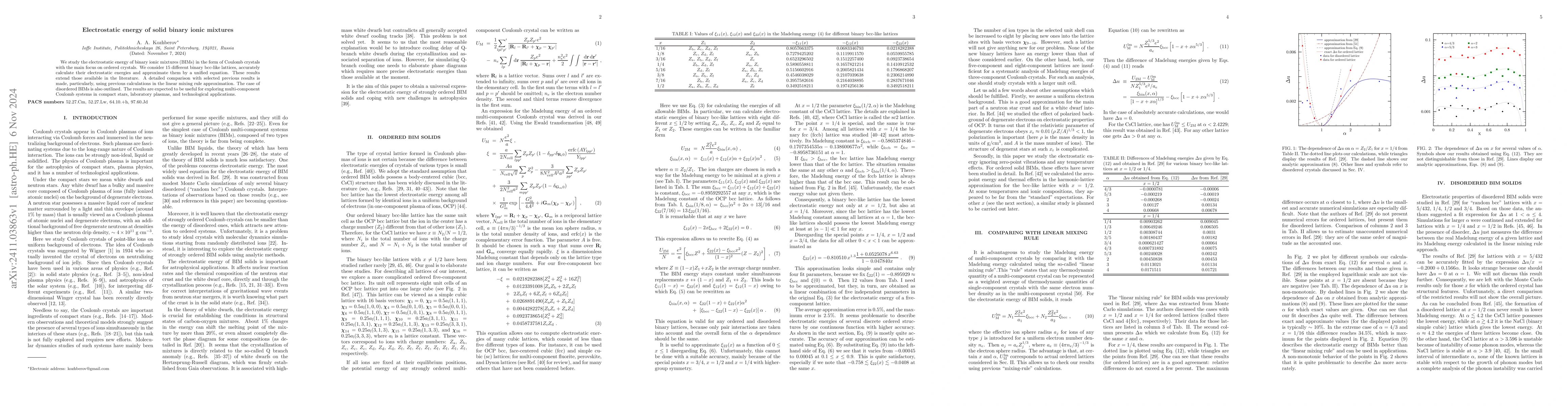 Thumbnail for Electrostatic energy of solid binary ionic mixtures
