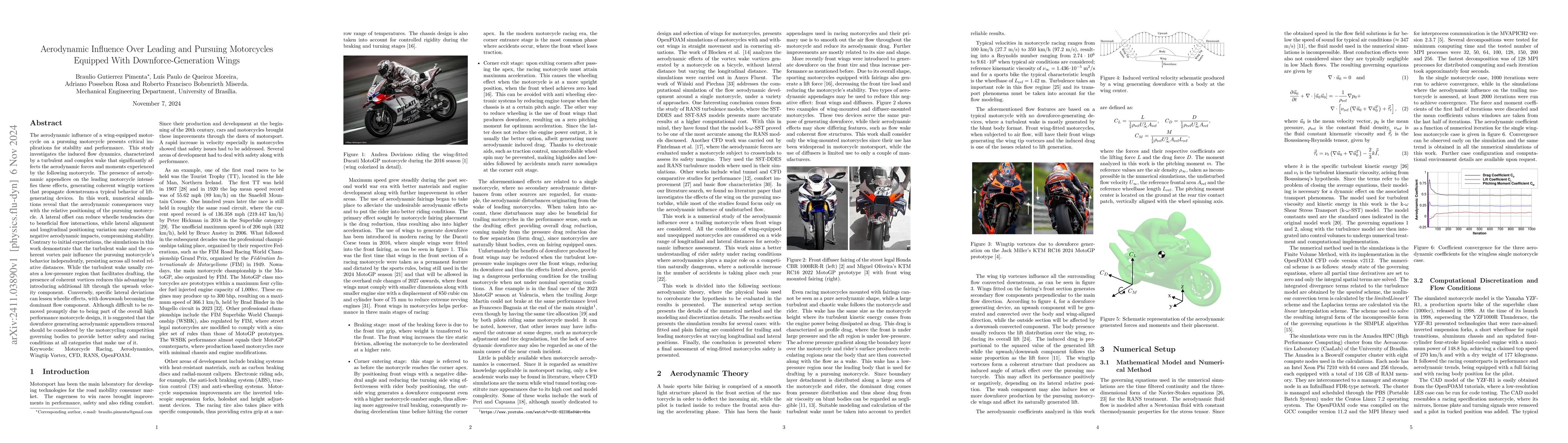 Thumbnail for Aerodynamic Influence Over Leading and Pursuing Motorcycles Equipped
  With Downforce-Generation Wings