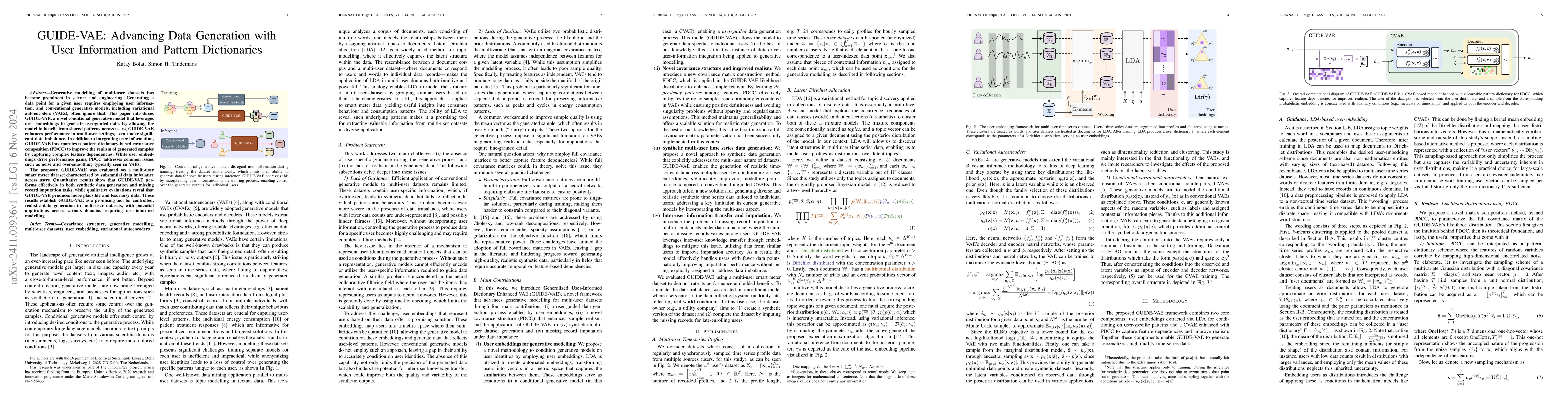 Thumbnail for GUIDE-VAE: Advancing Data Generation with User Information and Pattern
  Dictionaries