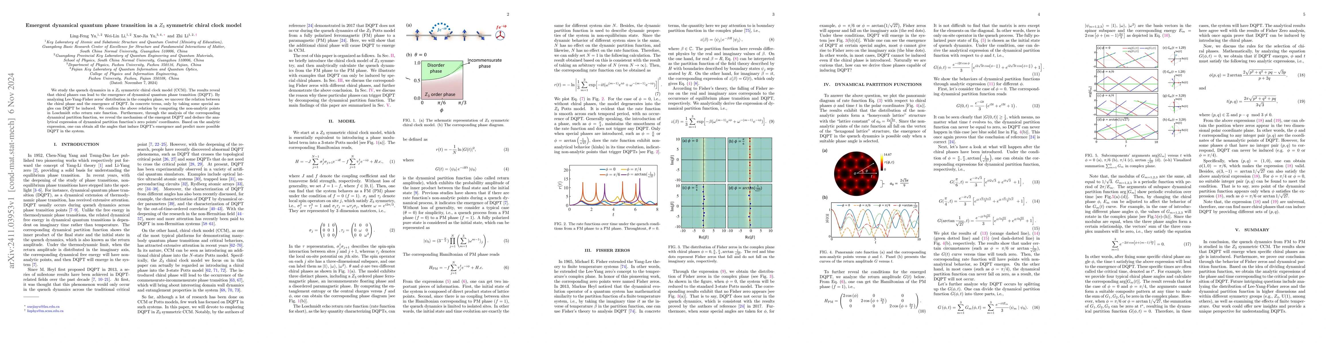 Thumbnail for Emergent dynamical quantum phase transition in a $Z_3$ symmetric chiral
  clock model