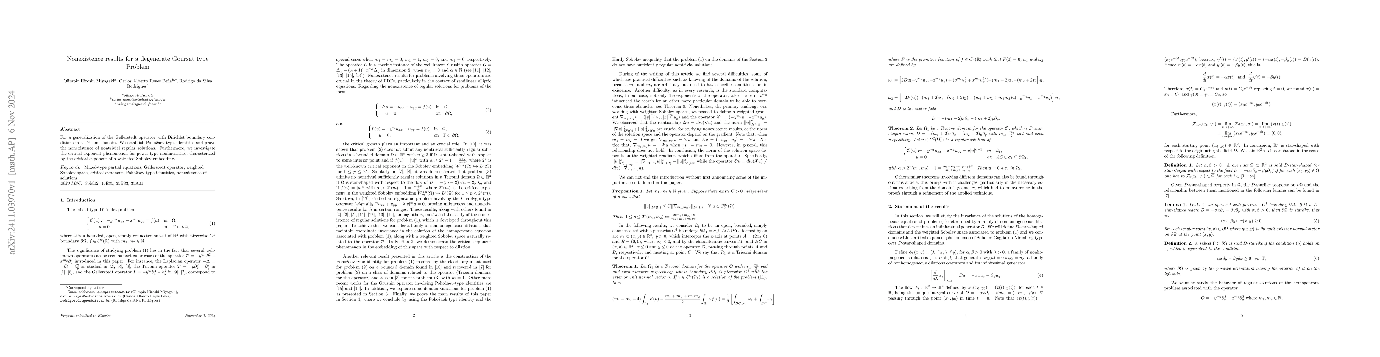 Thumbnail for Nonexistence results for a degenerate Goursat type Problem