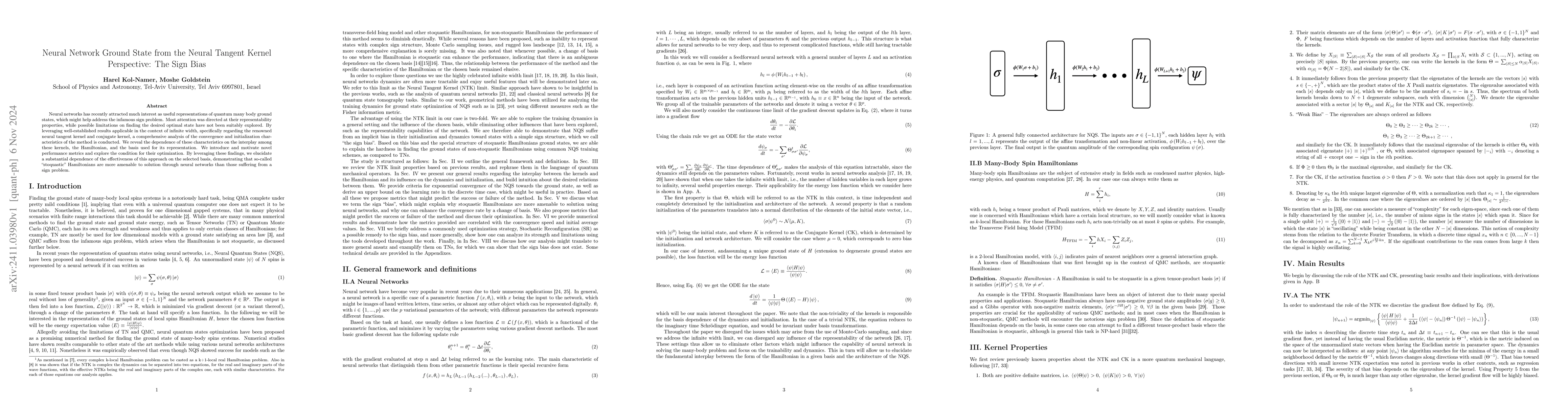 Thumbnail for Neural Network Ground State from the Neural Tangent Kernel Perspective:
  The Sign Bias