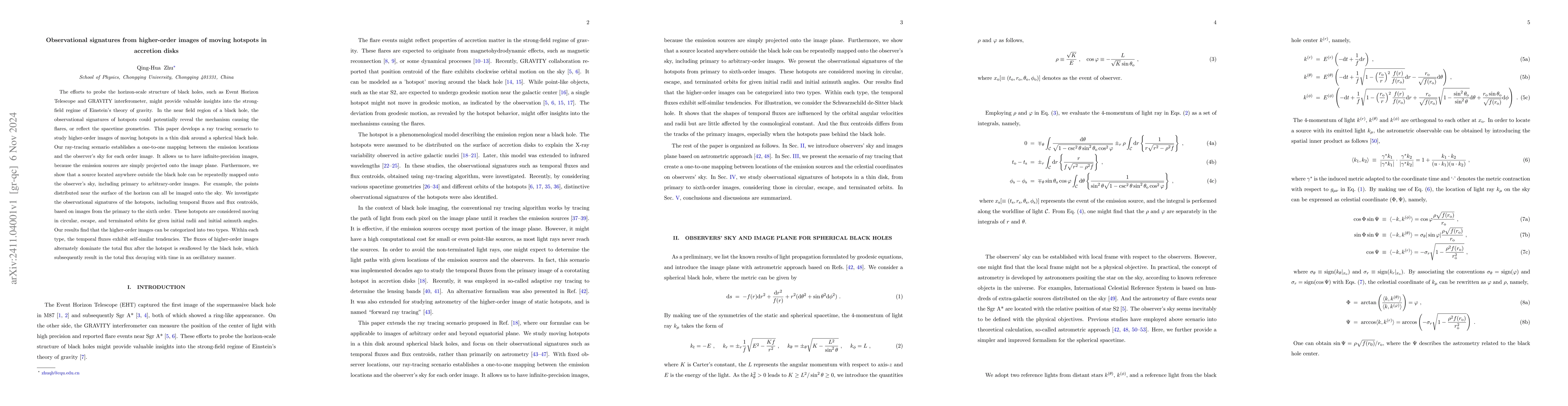 Thumbnail for Observational signatures from higher-order images of moving hotspots in
  accretion disks