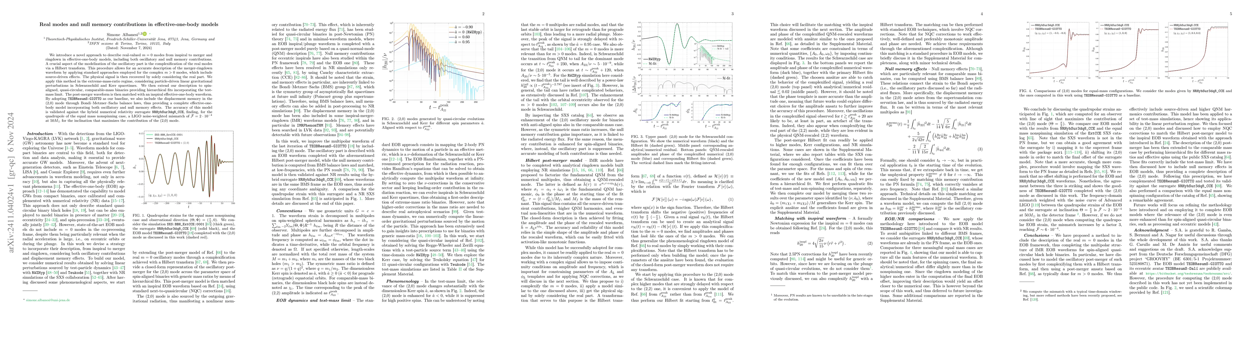 Thumbnail for Real modes and null memory contributions in effective-one-body models