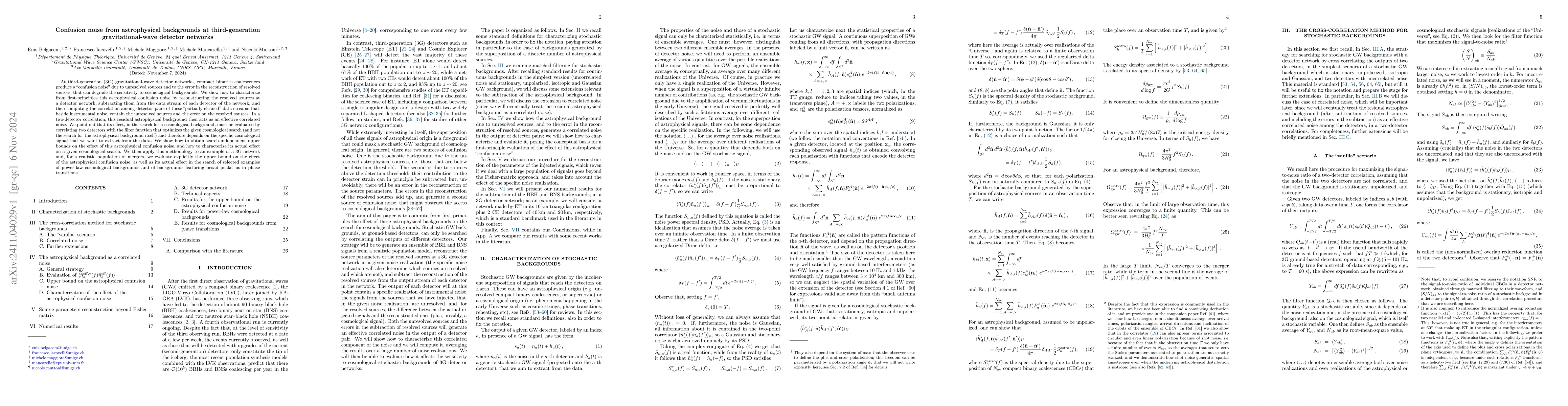 Thumbnail for Confusion noise from astrophysical backgrounds at third-generation
  gravitational-wave detector networks