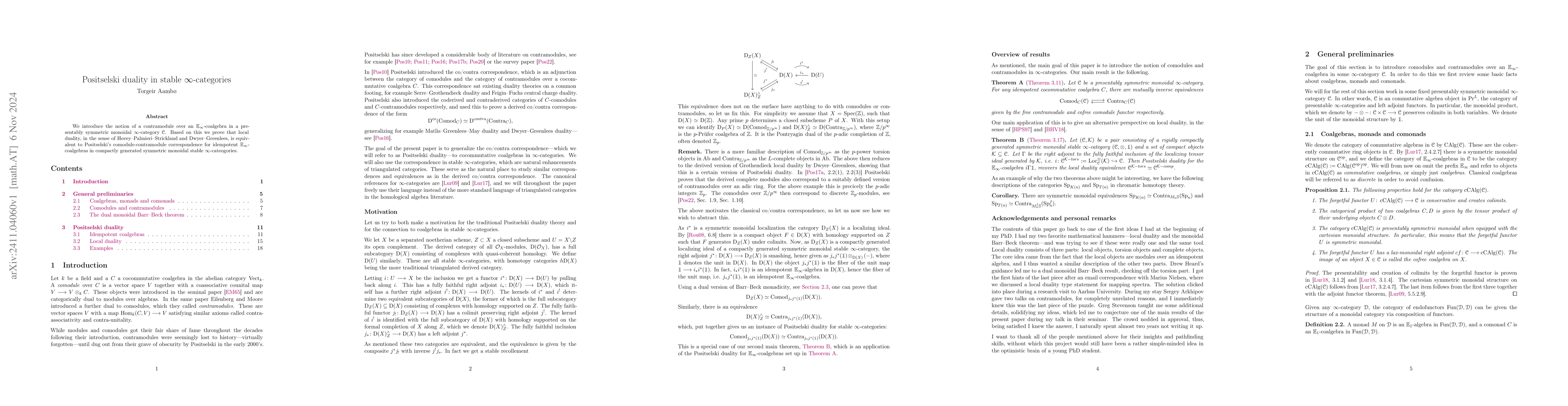 Thumbnail for Positselski duality in stable $\infty$-categories