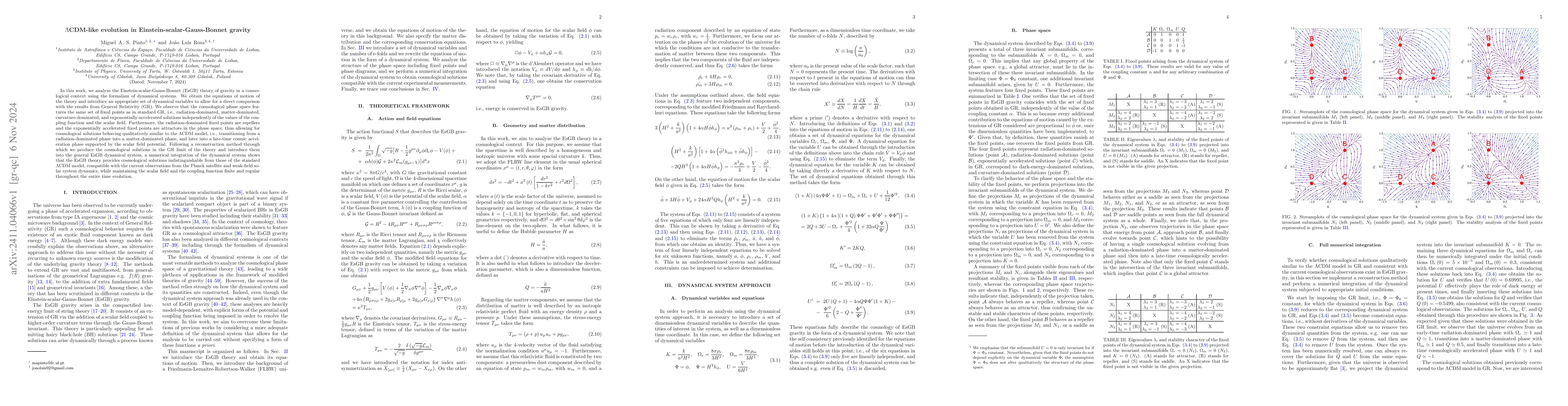 Thumbnail for $Λ$CDM-like evolution in Einstein-scalar-Gauss-Bonnet gravity