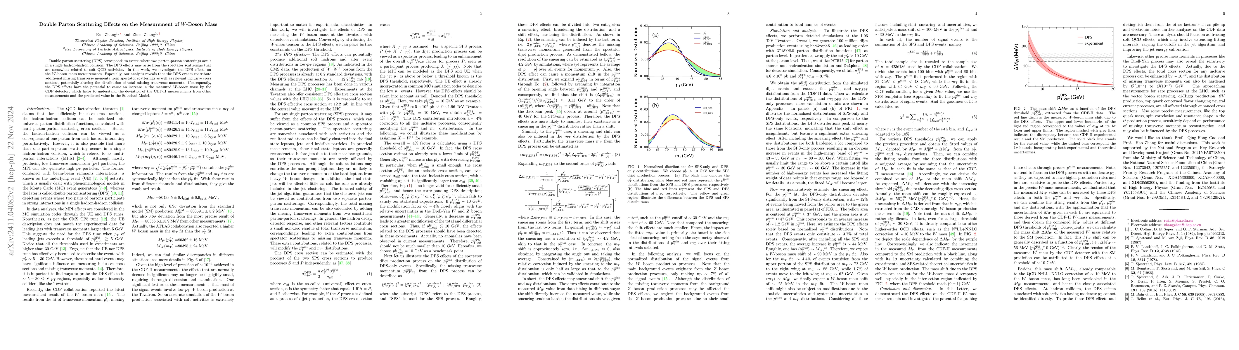Thumbnail for Double Parton Scattering Effect on the Measurement of $W$-Boson Mass