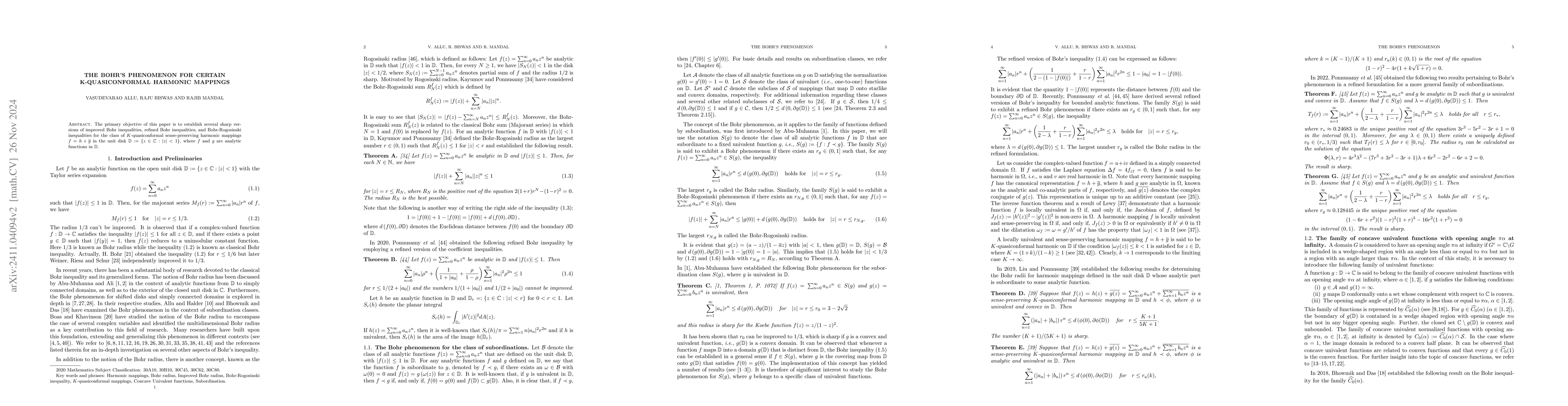 Thumbnail for The Bohr's phenomenon for certain K-quasiconformal harmonic mappings