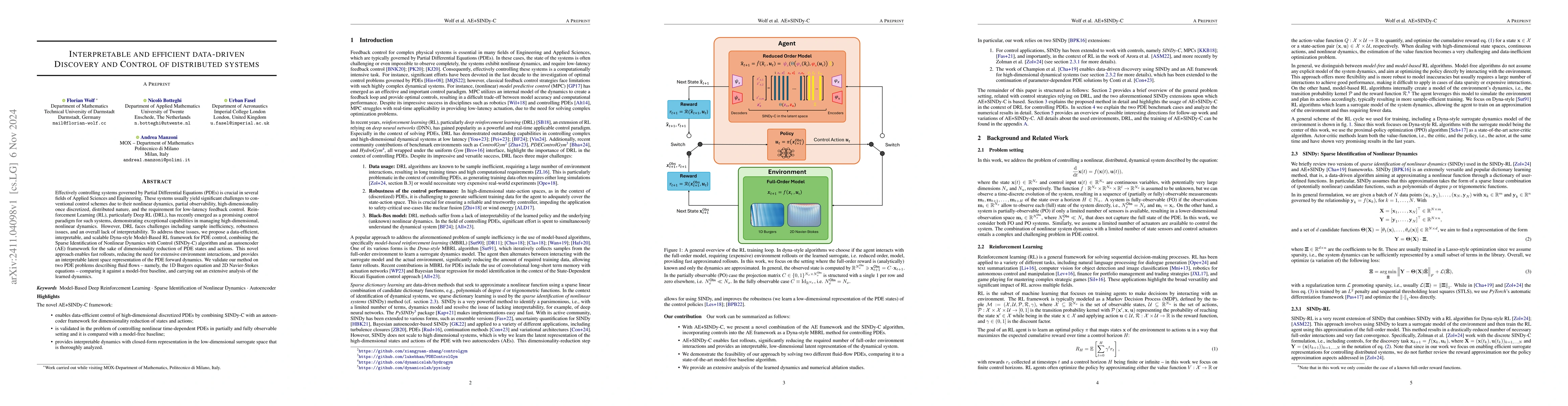 Thumbnail for Interpretable and Efficient Data-driven Discovery and Control of
  Distributed Systems