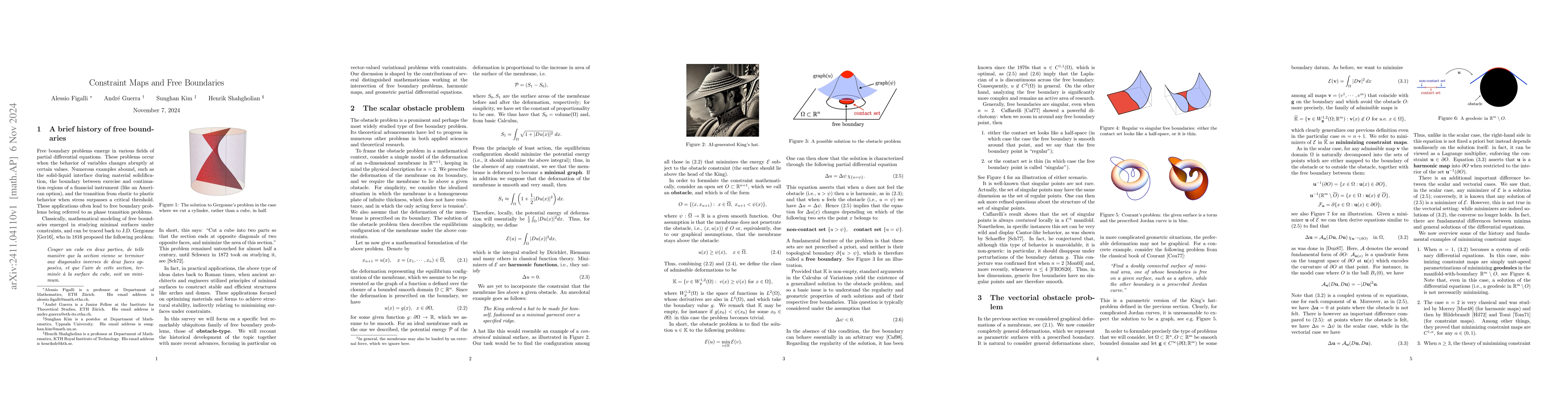 Thumbnail for Constraint maps and free boundaries