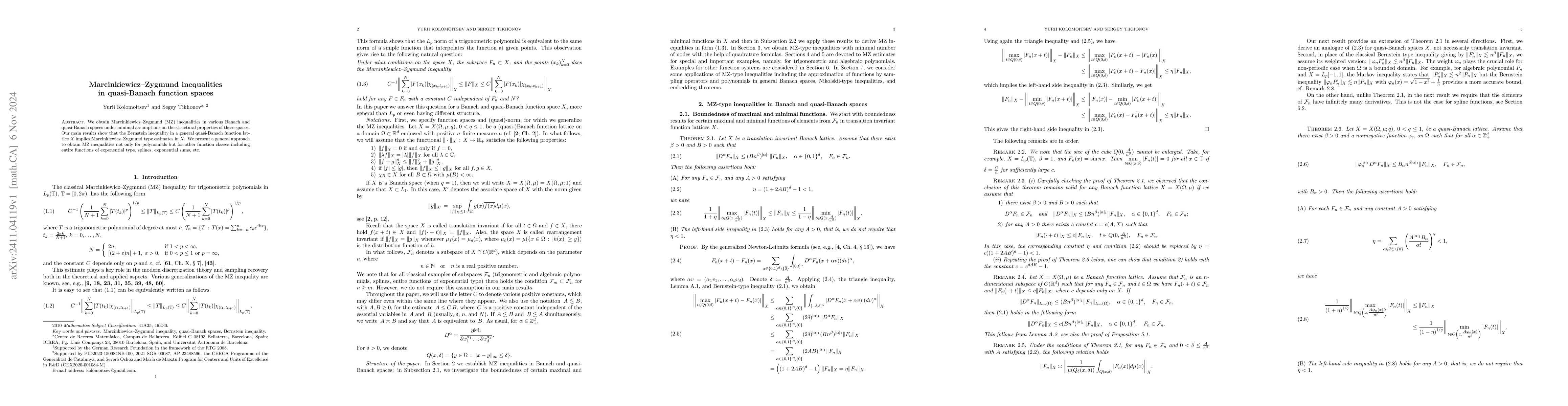 Thumbnail for Marcinkiewicz-Zygmund inequalities in quasi-Banach function spaces