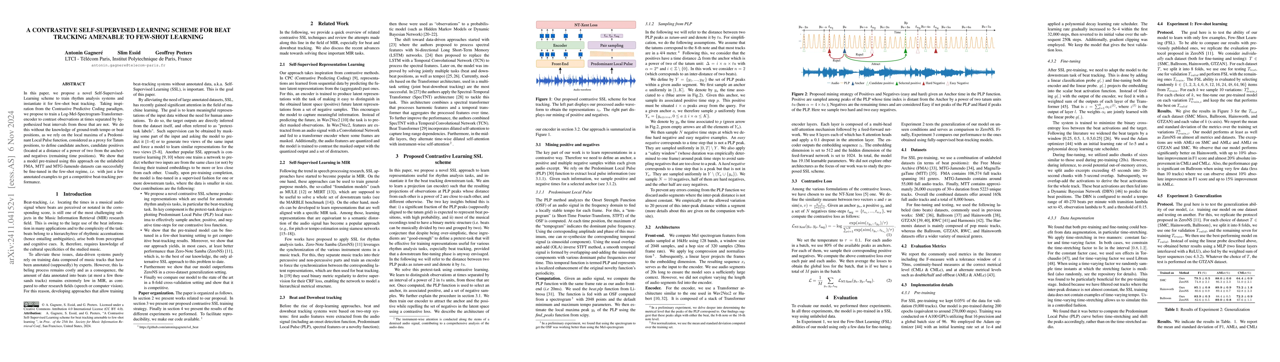 Thumbnail for A Contrastive Self-Supervised Learning scheme for beat tracking amenable
  to few-shot learning
