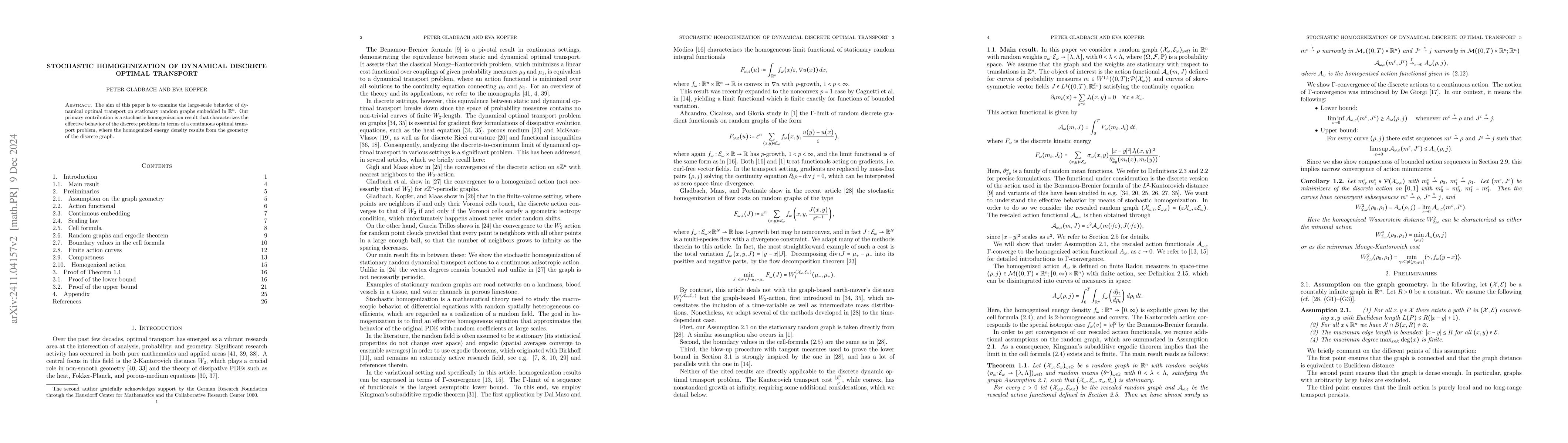 Thumbnail for Stochastic homogenization of dynamical discrete optimal transport