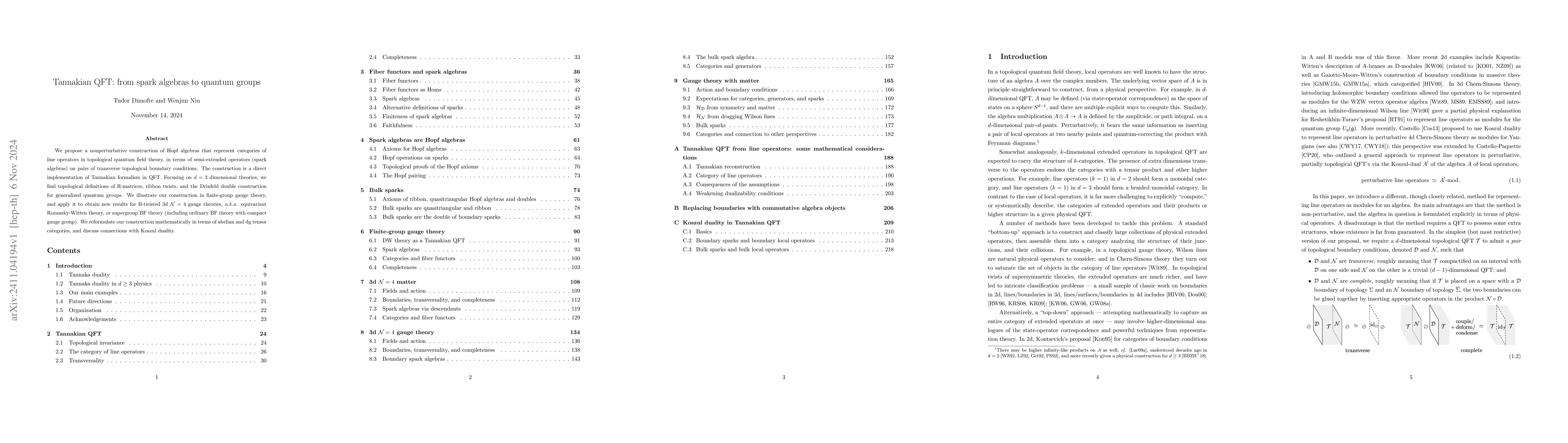 Thumbnail for Tannakian QFT: from spark algebras to quantum groups
