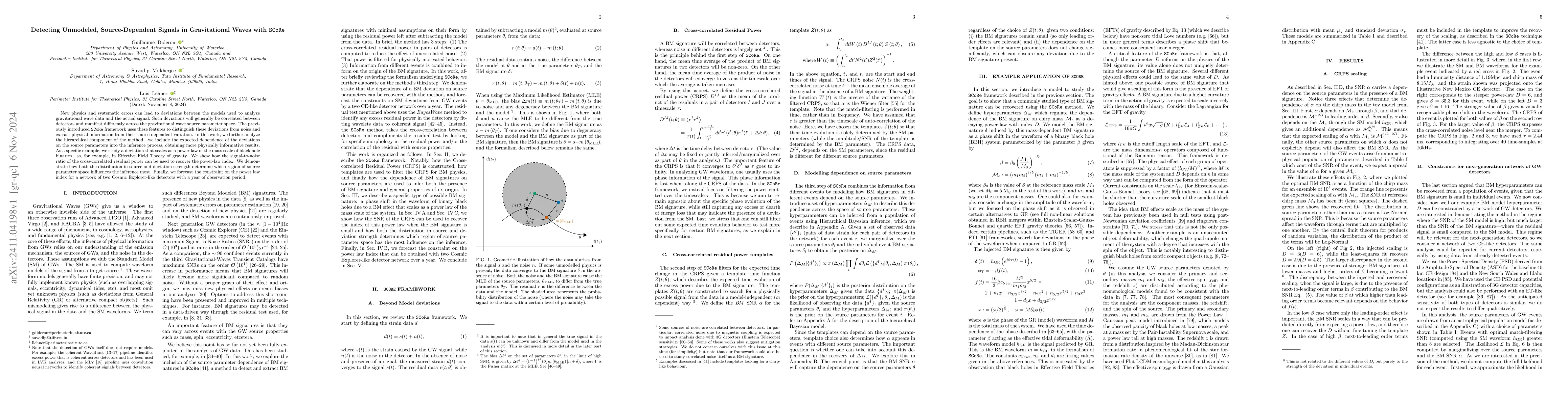 Thumbnail for Detecting Unmodeled, Source-dependent Signals in Gravitational Waves
  with SCoRe
